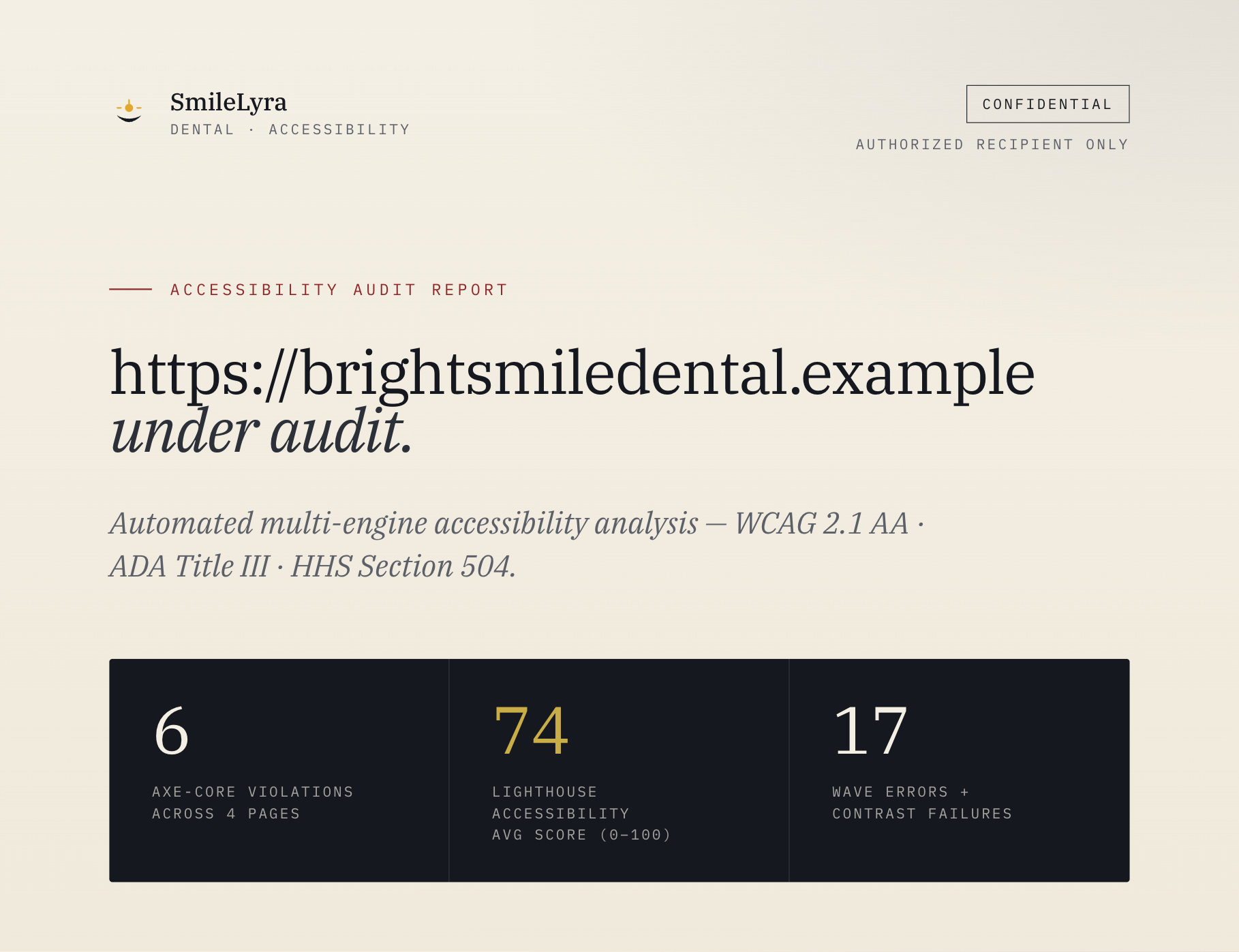 Branded, professional report — documentation you can defend.